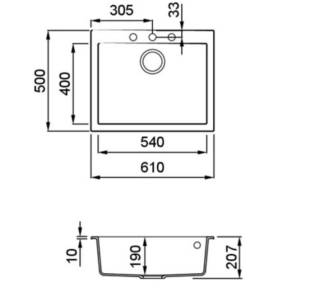 elleci quadra LGQ11040 mosogatótálca outlet
